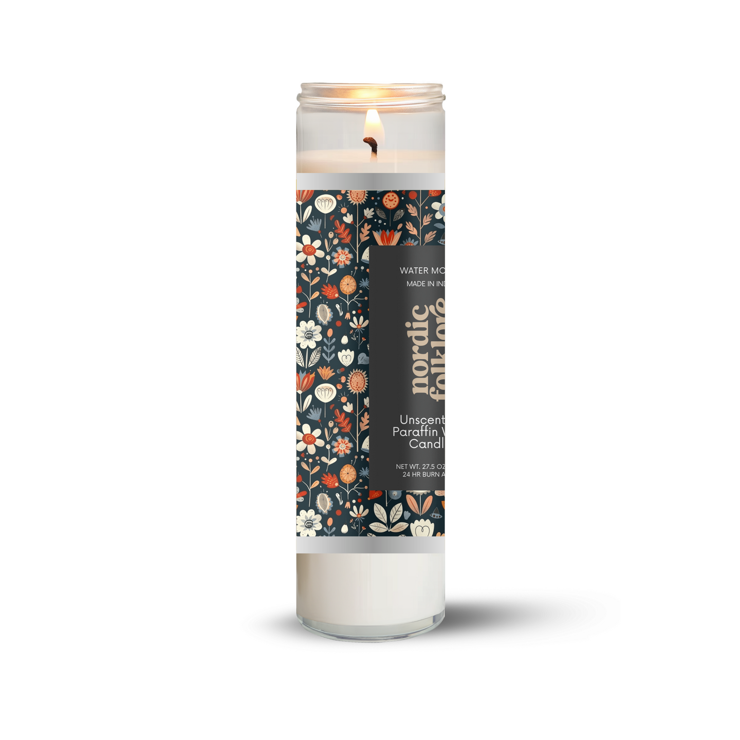 Long Burning Glass Candle